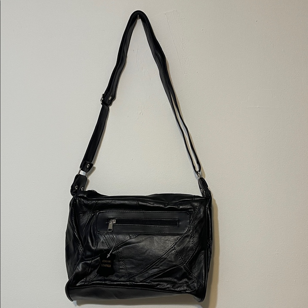 Black Leather Shoulder Bag